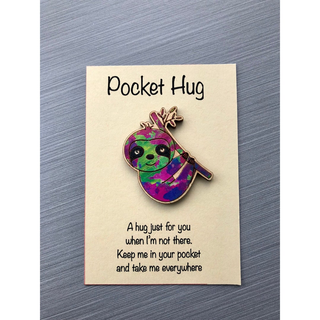 Marbled Pocket Hug Sloth Pocket Hug Zen Pocket Hug Sloth Etsy