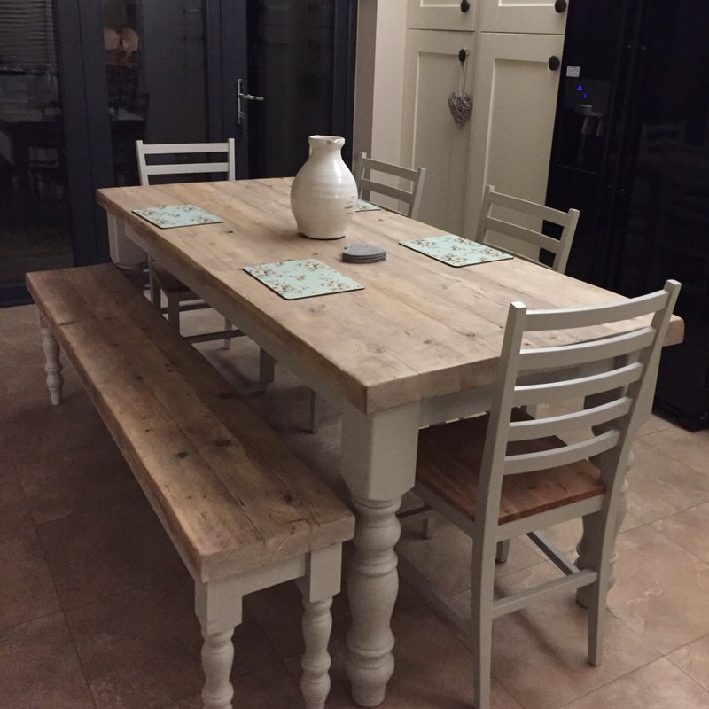 Farmhouse Dining Table - Etsy UK