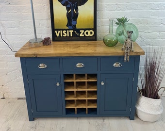 Buy Large Door Sideboard With Wine Bottle Rack Drawers