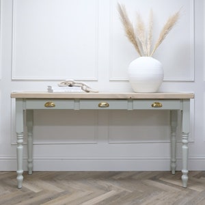 3 Drawer Painted Console Table Made From Reclaimed Teak 3 Drawer Painted Console Table Made From Reclaimed Teak