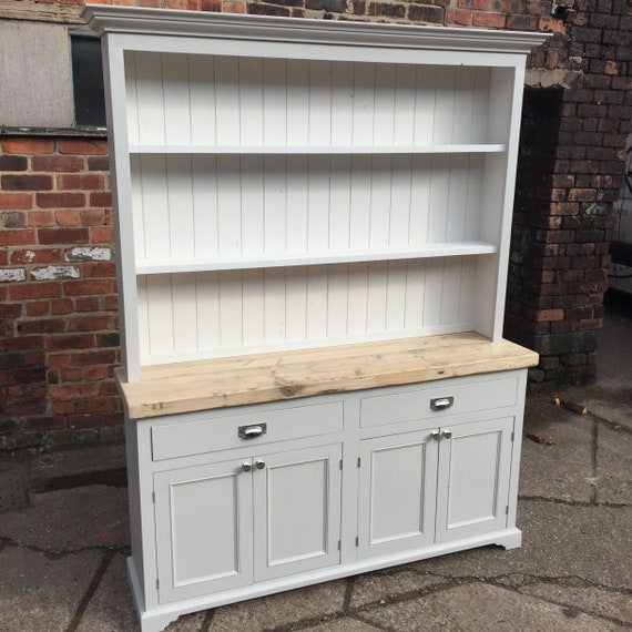 Large Shaker Style Painted Welsh Dresser Drawer And Cupboard Etsy