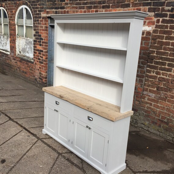 Large Shaker Style Painted Welsh Dresser Drawer And Cupboard Etsy