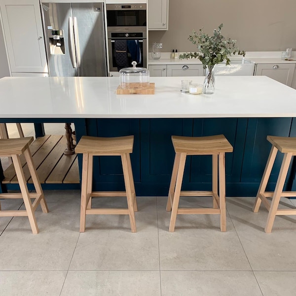 Scandi style Oak and Beech breakfast bar stool. Can be painted in any colour