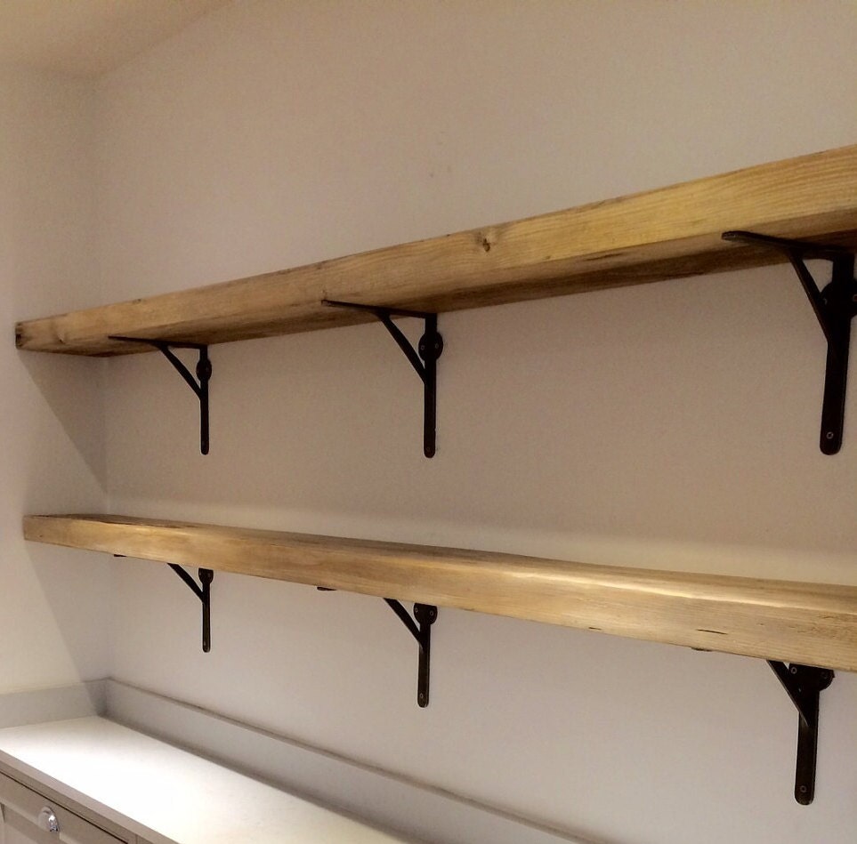 Reclaimed Wood, Made to Measure Chunky Kitchen Shelves With