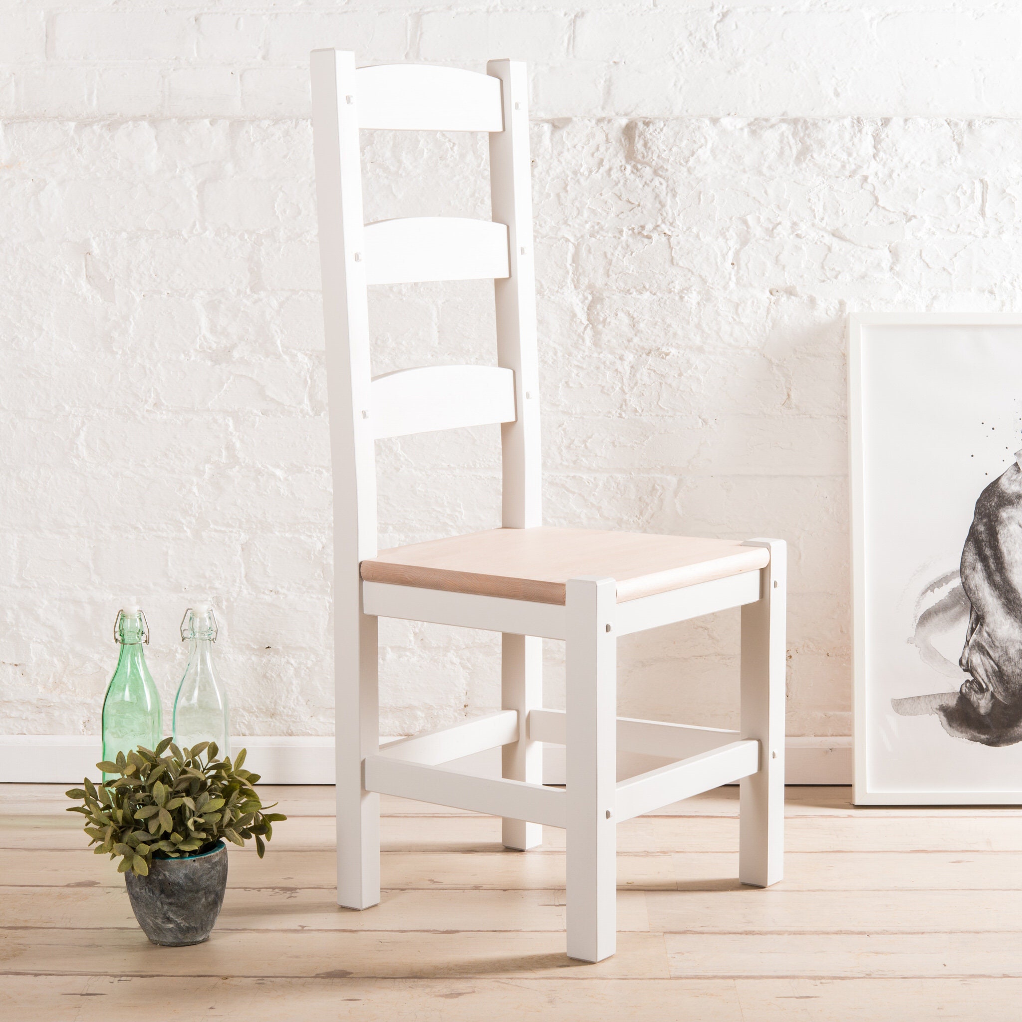 Farmhouse ladder back chairs deals
