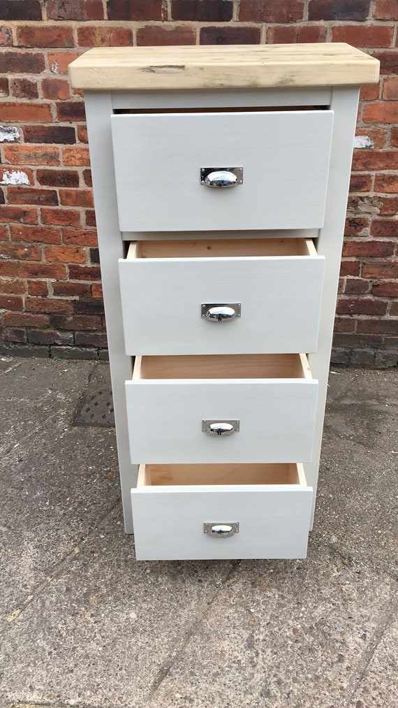 Tall Boy Chest Of Drawers In Shaker Style Painted Drawers Etsy