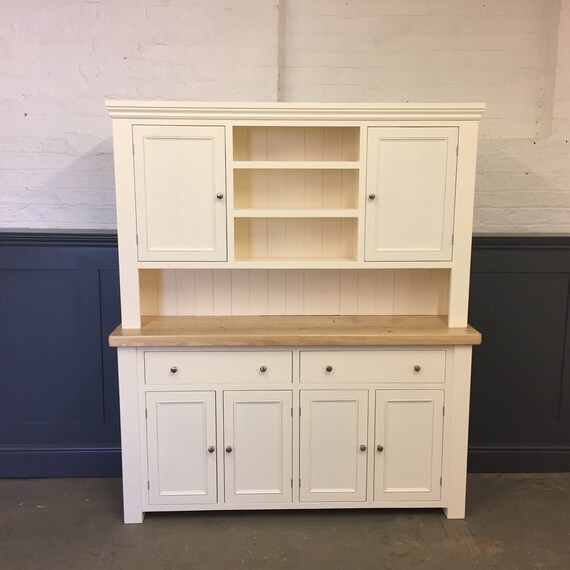 Large Shaker Style Welsh Dresser 2 Drawer Over 2 Cupboard Etsy