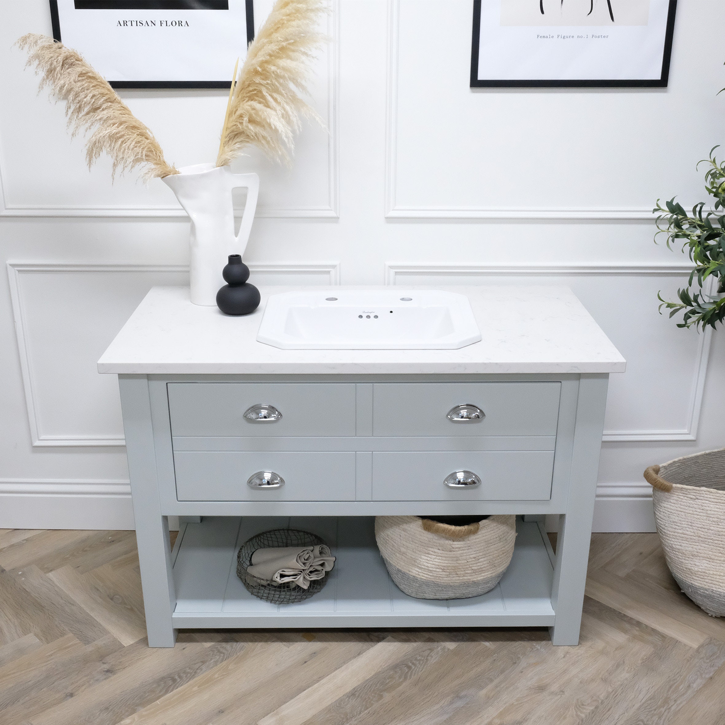 Bespoke Bathroom Vanity Unit Made to Any Size. Drawer Top With - Etsy UK