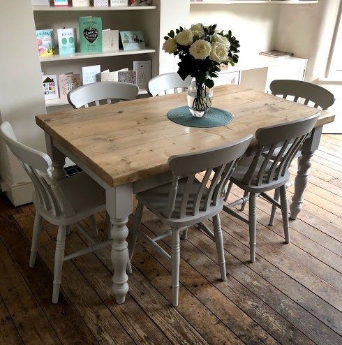 Painted farmhouse table deals