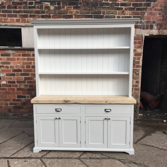 Large Shaker Style Painted Welsh Dresser Drawer And Cupboard Etsy