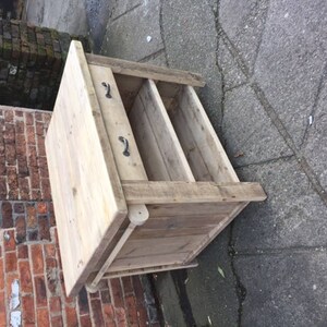 Rustic Pine wood Free standing kitchen island. 1 Drawer unit with 2 open shelves. Great bar or counter service table. Made to any size image 3