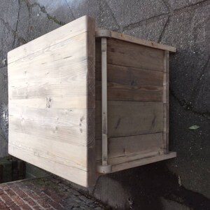 Rustic Pine wood Free standing kitchen island. 1 Drawer unit with 2 open shelves. Great bar or counter service table. Made to any size image 4