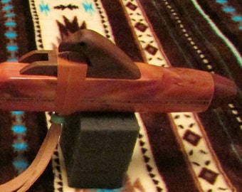 Native American Flute - Highly figured, burl Aromatic Cedar -  key of Low D