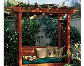 Digital Download How to Make Arbor and Bench Plans - woodworking