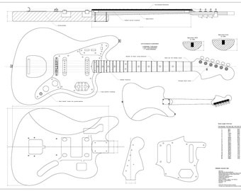 Fender フェンダー ジャガータイプ ギター自作セット DIY Short-scale JG style Guitar Kit with Mahogany Body, Rosewood