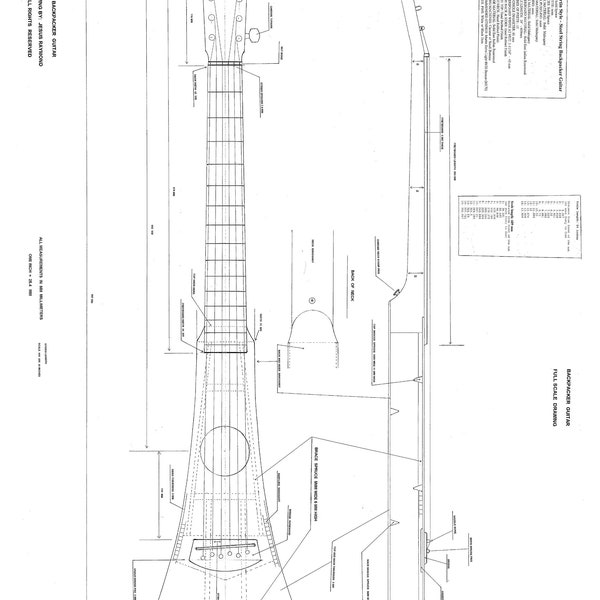 Martin backpacker travel guitar  PLANS  to make this guitar - digital download   in jpeg format