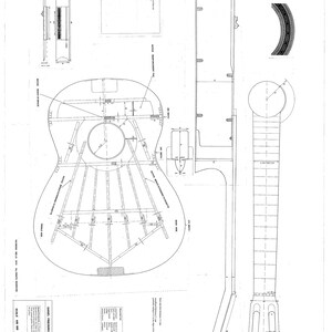 Friederich Klassische Gitarre PE PLÄNE für diese Gitarre zu bauen - digitaler Download im PDF-Format