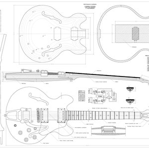 Gibson Cs-356 archtop electric  guitar PLANS  to make this guitar