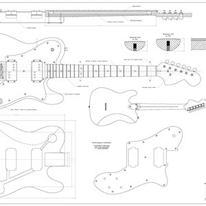 Fender Telecaster 72 guitar PLANS  to make this guitar