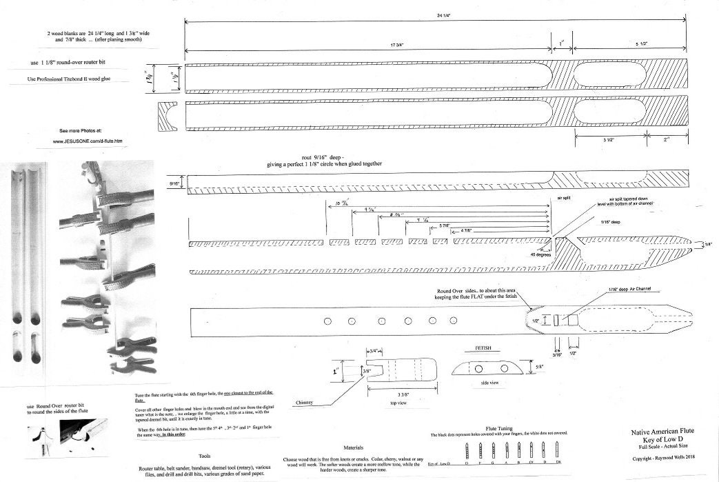 Native American Flute PLANS to Make This LOWD Flute Digital Download