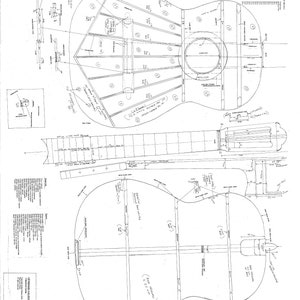 Hauser Classical Guitar full scale PLANS  to make this guitar - digital download   in PDF format