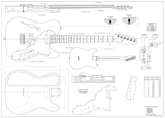 工房製作エレキギター　テレキャスターThinline 志田工房 Telecaster Thinline テレキャスター シンライン