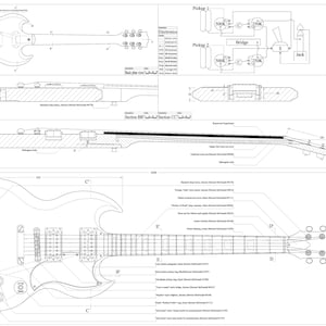 Gibson SG  electric guitar PLANS  to make this guitar