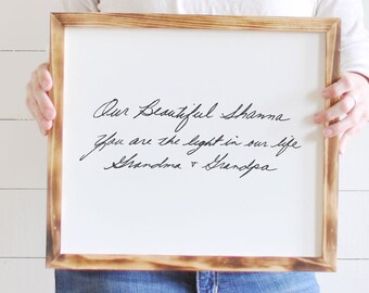 Custom handwriting paper tubes