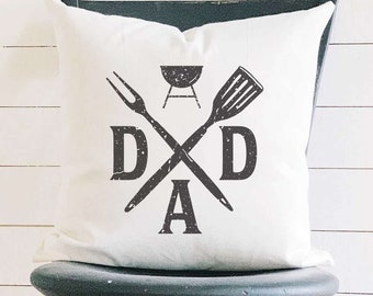 Dad Spatula Fork - Square Canvas Pillow, Home Decor, Decorative Pillow, Throw Pillow, Custom Pillow, 18" x 18"