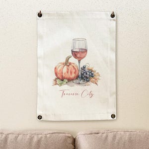 Mulled Wine - Custom Canvas & Grommet Wall Hanging, Cotton, Heavy Duty, Hanging, Event, Home Décor -