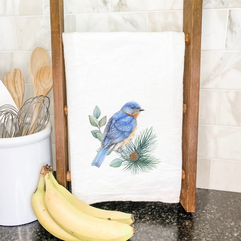 Indigo Tangerine Tea Towel