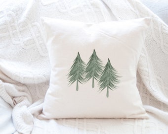 Farmhouse Throw Pillow Cover | Three Trees Pillow | Gift for Her | Farmhouse Lover Gift | Home Decor | Canvas Pillow | Winter Fall Decor