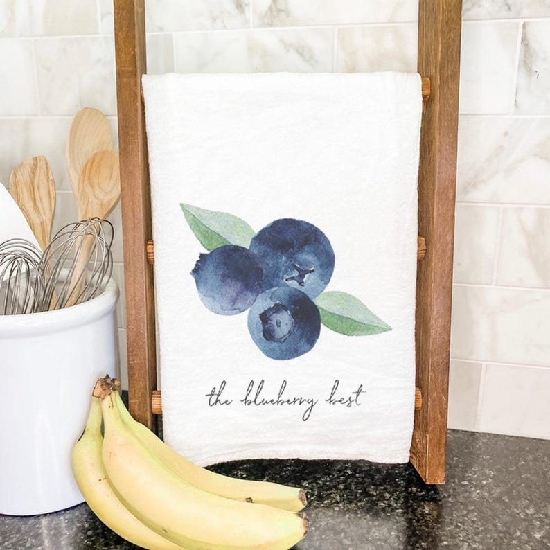 Indigo Tangerine Cotton Tea Towel