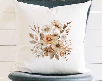 Fall Flowers-, Square Throw Pillows, Home Decor, Decorative Pillows, Throw Pillows, Farmhouse Decor