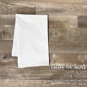 String of Hearts Cotton Tea Towel, Flour Sack Towel, Kitchen Decor, Valentine's Décor, Kitchen towel, 27 x 27 image 2