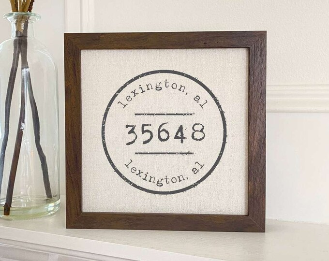 Zip Code Sign Unique Wedding Gift for Couple Anniversary Gift for Women ...