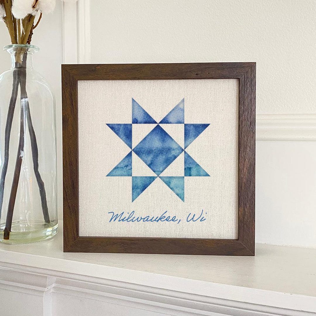 Quilted Block - Custom Framed Sign - Etsy