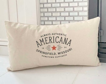 Americana Custom - Rectangular Canvas Pillow, Home Decor, Decorative Pillow, Throw Pillow, Custom Pillow, 18" x 10"