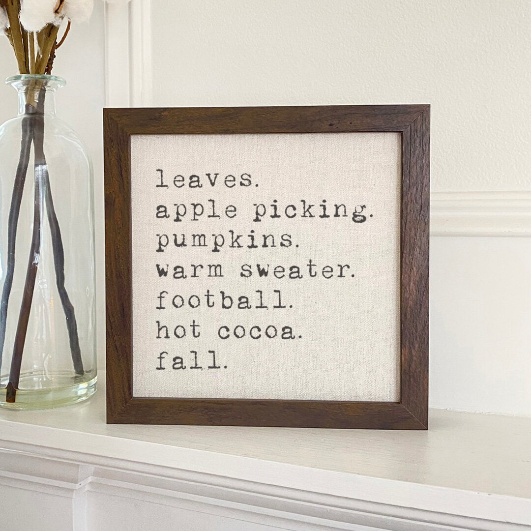 All Things Fall - Framed Sign, Fall Sign, Fall Dιcor, 9
