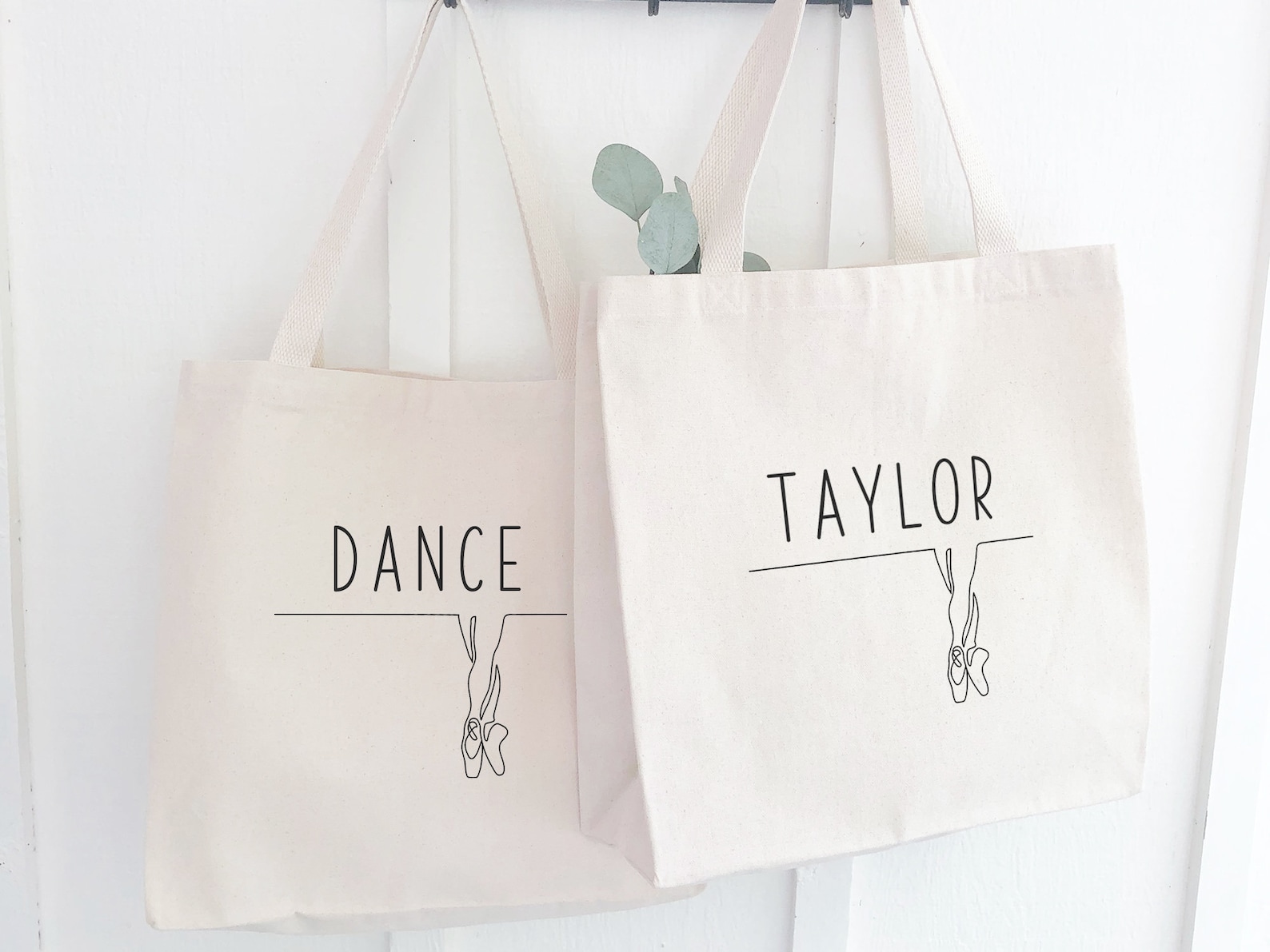 personalized dance bag with any name. roomy durable carrying bag for ballet shoes and dance clothes.