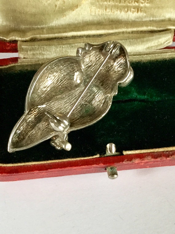 Antiques Art Deco Style Silver Rhinestones Parrot… - image 7