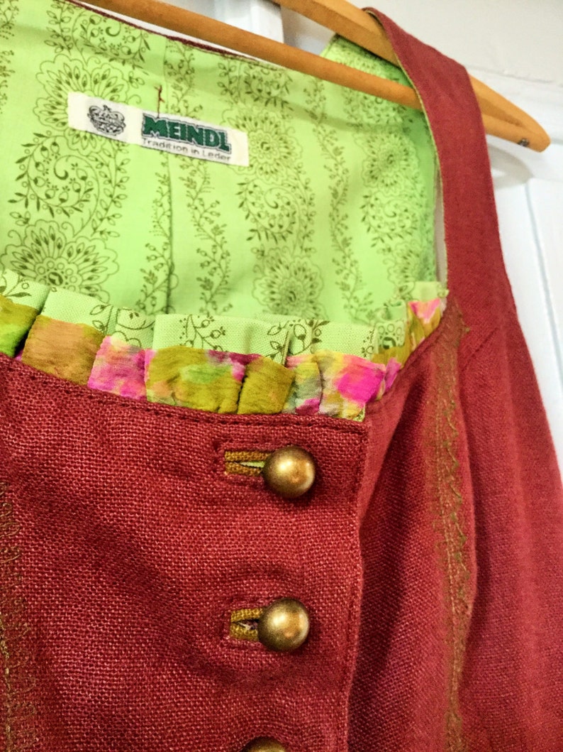 Tyrolean dress vintage dress female linen dressdress Etsy