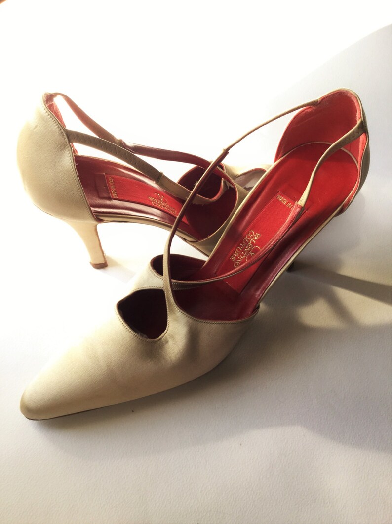 Ballerines Valentino Garavani Dentelle Beige - Taille 7/8.5, Satin, Neuf Avec Boîte