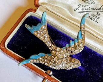 Broche Ancienne Art Nouveau - Chardon En Argent Et Marcassite - Bijou Vintage France