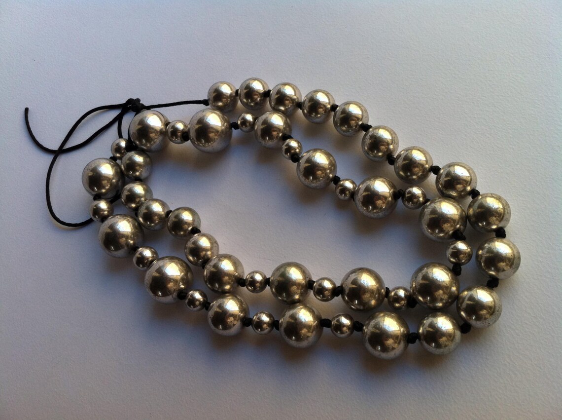 Extra Long Silver Art Deco Necklace Vintage Necklace Silver Etsy