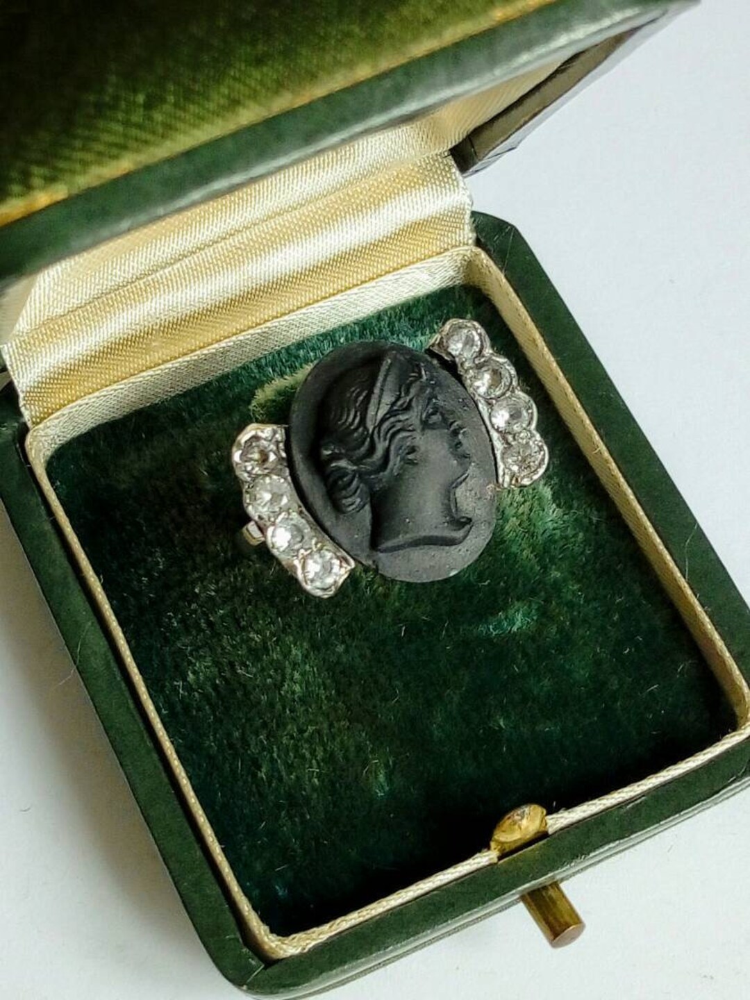 アンティーク エドワード朝 14Ct 14K ホワイト ゴールド ダイヤモンド