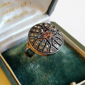 Antiques Edwardian Silver Starred Ring