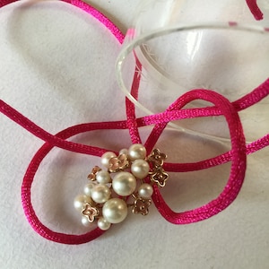Vintage Floral Emaille Perlen Bouquet Anhänger