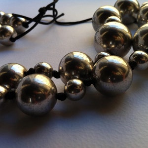 Art Deco extra long silver necklace, vintage necklace, silver jewels - Art Deco silver necklace, vintage necklaces, silver jewels