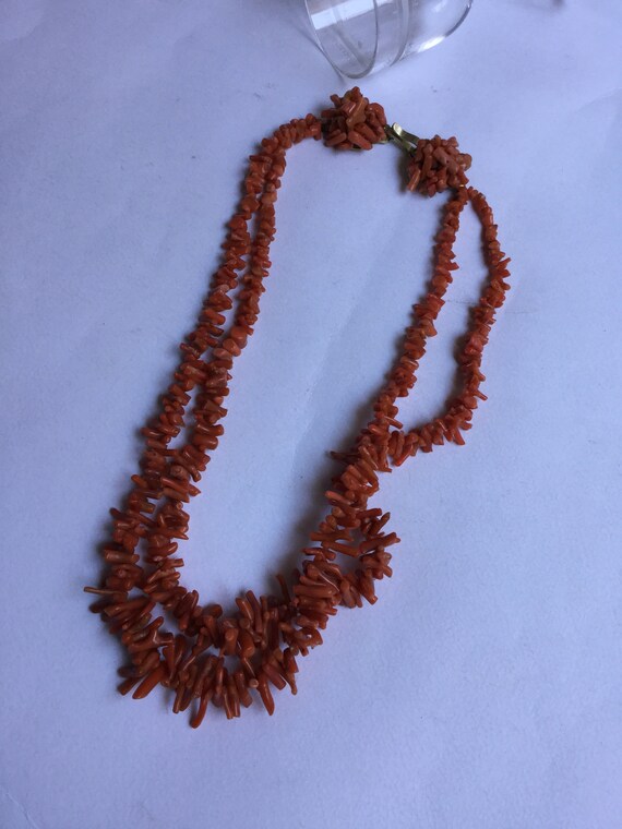 Antiques Edwardian Red Coral Double Strand Neckla… - image 8